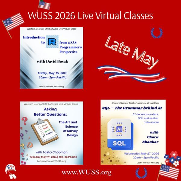Western Users of SAS Software (WUSS) tweet media