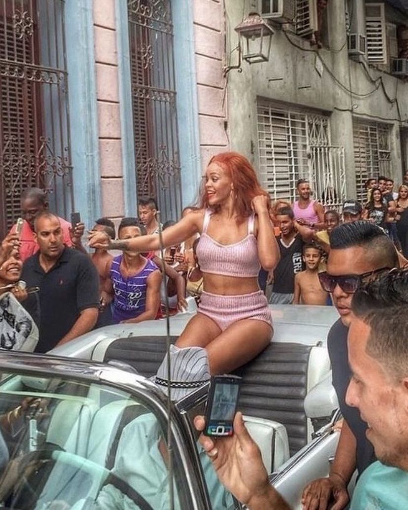 Rihanna photographed on the streets of  Havana by Annie Leibovitz (2015)