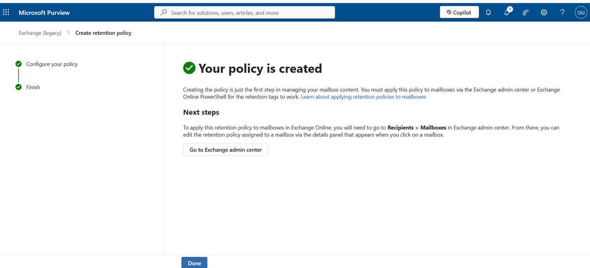 zenithguy's tweet photo. Lesson 09: Data Lifecycle Automation ⚙️📦Moved from "What" (Archive) to "How" (Retention Policies).
Created Tags/Policies.
Applied via Set-Mailbox.
Verified assignment via Get-Mailbox.Efficiency + Compliance = Win. 🚀#M365 #PowerShell #SysAdmin #LearningInPublic https://t.co/RhmUmu10zb
