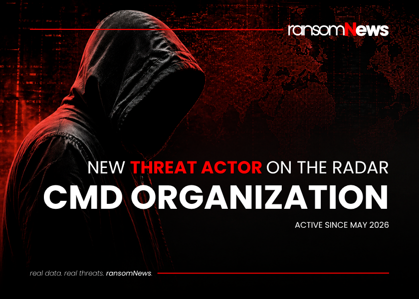 ransomnews's tweet image. ⚠️ New threat actor on the radar ⚠️

🥷🏻 CMD Organization
🗓️ added on May 2, 2026

#ransomNews #cybersecurity #newthreatactor