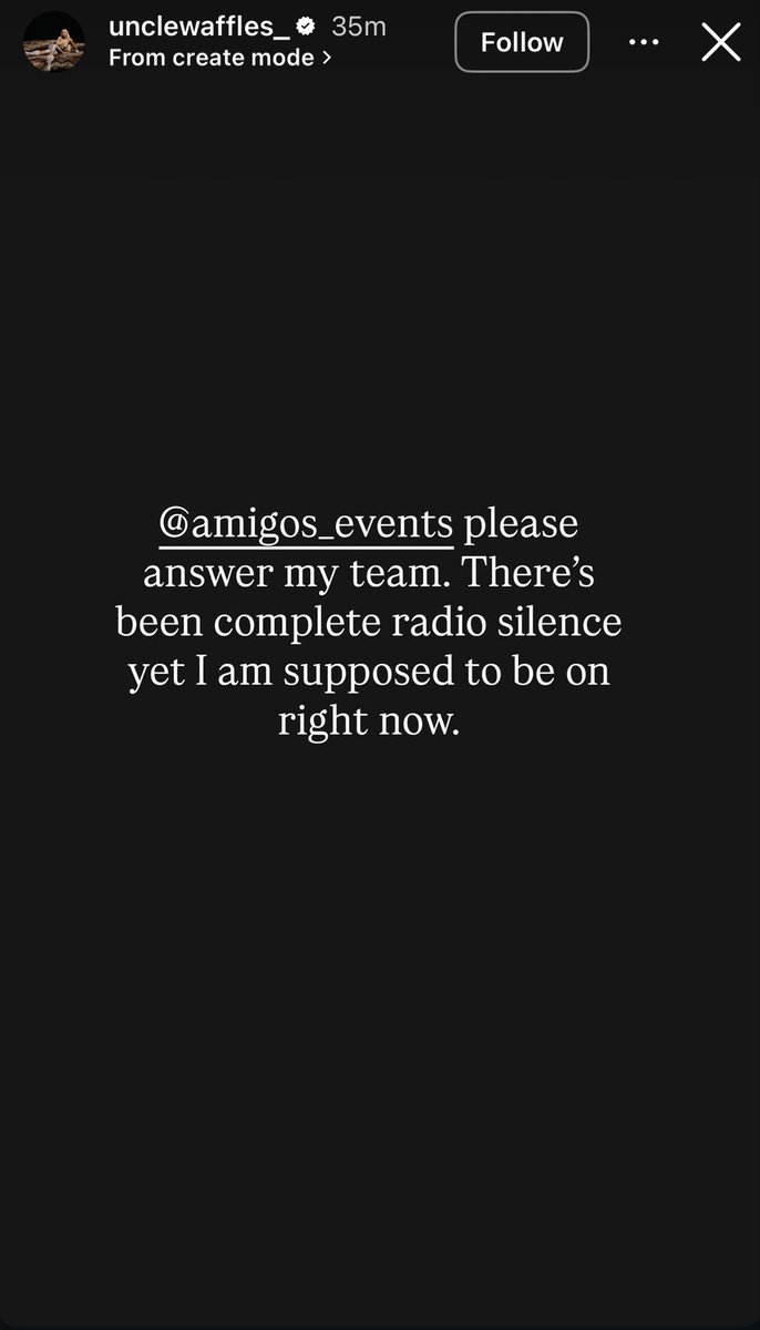 Sending my prayers for people attending this concert tonight cos if the artists aren’t being treated right what more the attendees. This is not a good look bruv.