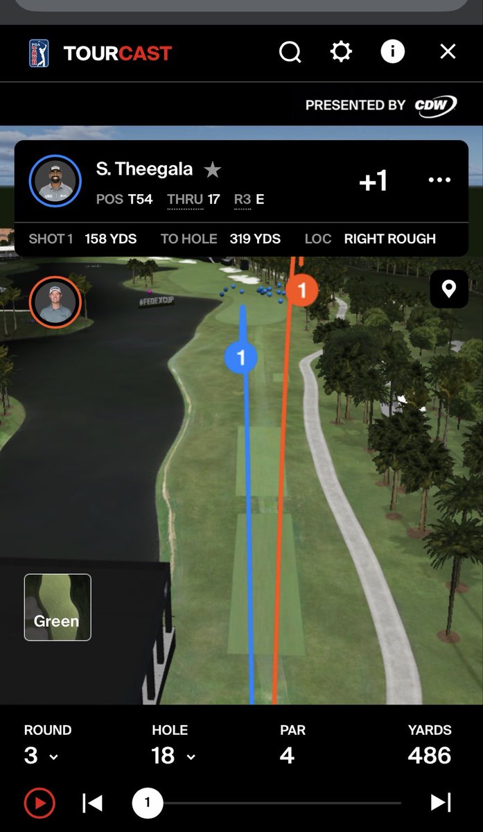 AwesomeKeshan's tweet photo. And we have our first layup of the day short of 18 fairway from Theegala. 

Never knew the yips could hit somebody this hard https://t.co/750ZV9GcFu