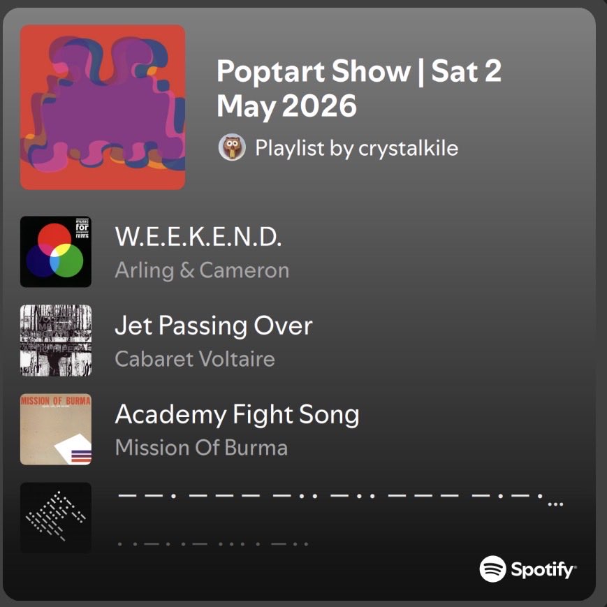 crystalkile's tweet photo. Poptart Show | 02 May 2026

https://t.co/SnQ7T6E1oI https://t.co/vMWUtLAMJM