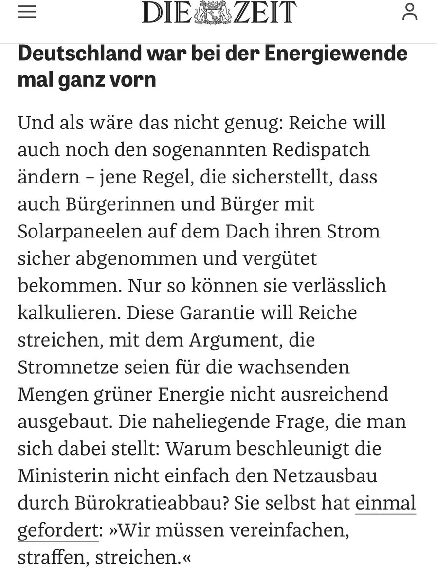 Frau Pinzler schreibt in ihrer Kolumne dieser Woche tatsächlich Sätze wie diese:

Eine Kolumne ist ein Meinungsartikel, Fachbegriffe wie Redispatch sollten trotz aller Meinung nicht komplett falsch eingesetzt werden, liebe <a href="/zeitonline/">DIE ZEIT</a>