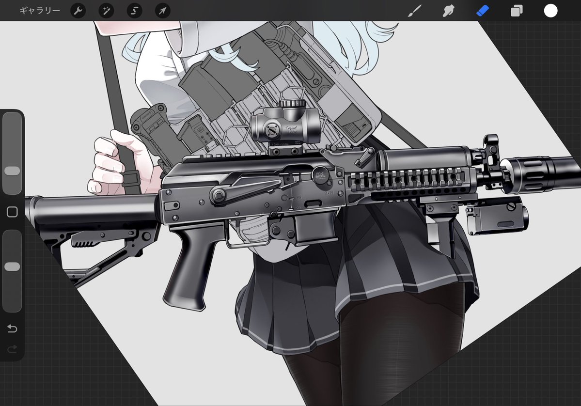 銃塗りたくない…