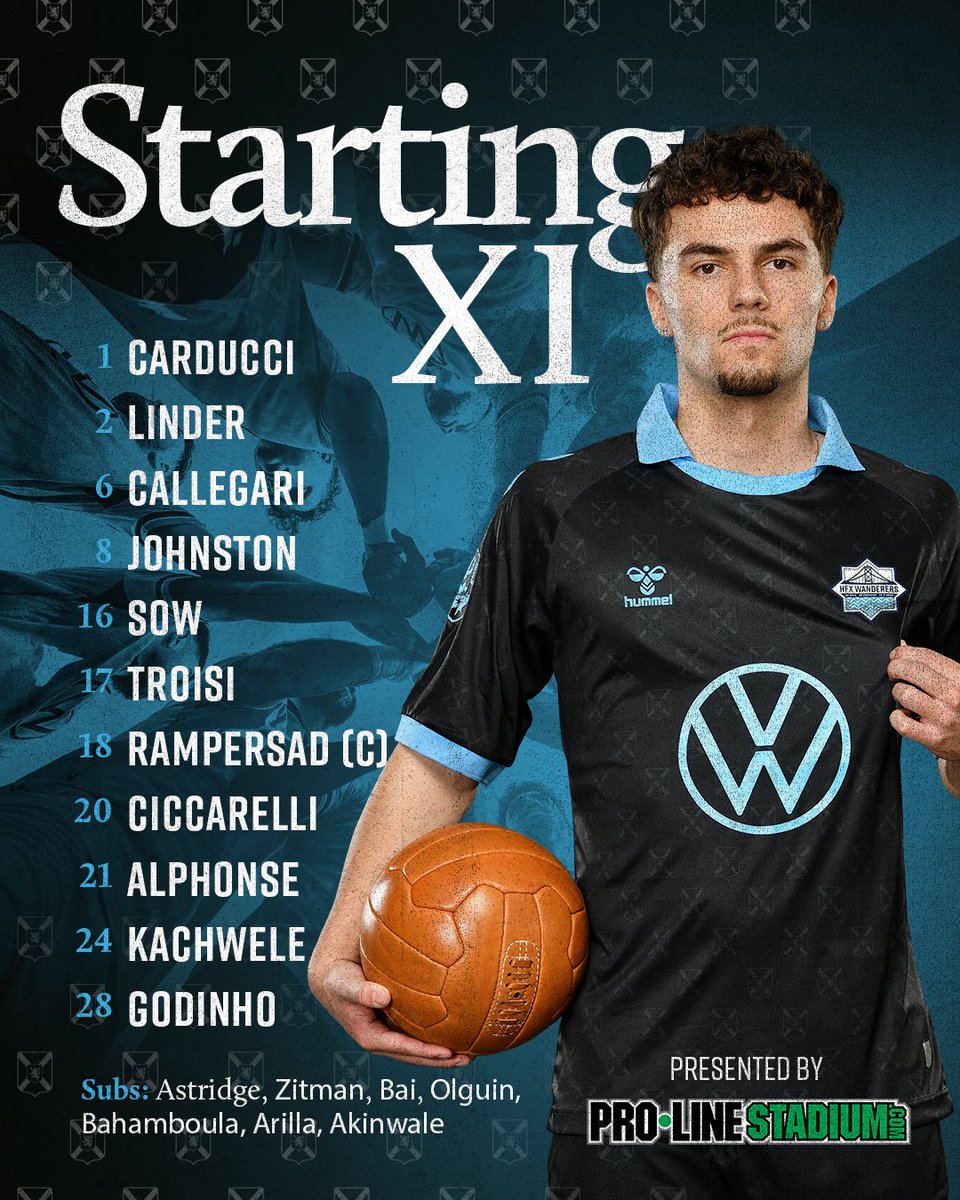 RT @HFXWanderersFC: ⚓️ STARTING XI PRESENTED BY @prolinestadium