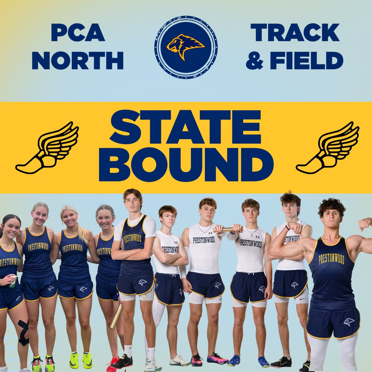 PCANorthSports's tweet photo. These Lions are on their way to STATE! Congratulations to Rocco, Hudson, Jaden, Carson, Max, Cole, Hannah, Harper, Kathryn, and Berkley for qualifying for the TAPPS State Track &amp; Field meet! https://t.co/KMmfnOF4BP