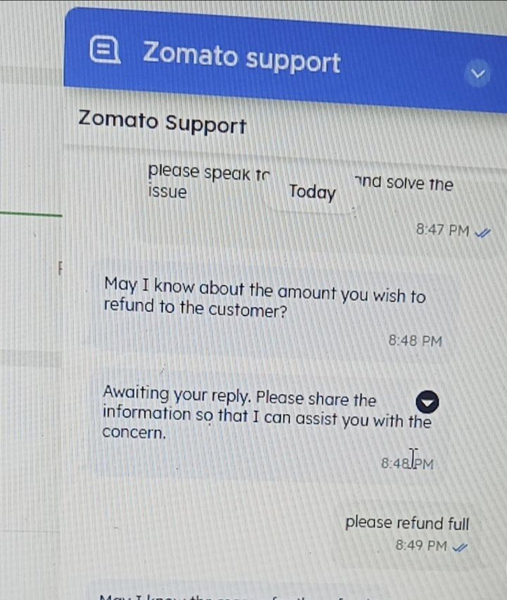 soniarun1000's tweet photo. I ordered food ffom restaurant thru @zomato @zomatocare. Food was pathetic. Restaurant asked zomato to give full refund. But tbey are not complying. #mentalharassment https://t.co/oKnl8uM9nj