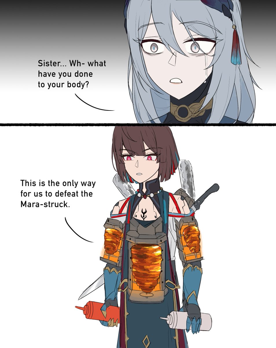 We have mara-struck to burn.