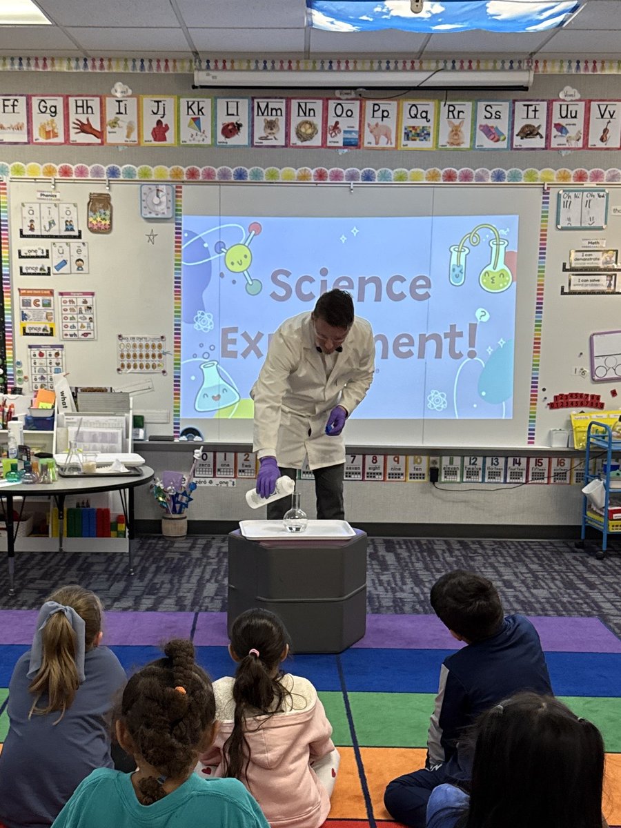 MrsArthur7's tweet photo. I’m not sure if my kids were more excited to meet a real @EliLillyandCo Scientist for career day or just to meet my big brother. Either way they’re now sparked to be curious, research, predict, experiment, and persist knowing that every failure gets us 1 step closer to success!🧑‍🔬 https://t.co/r7sJnMPuem