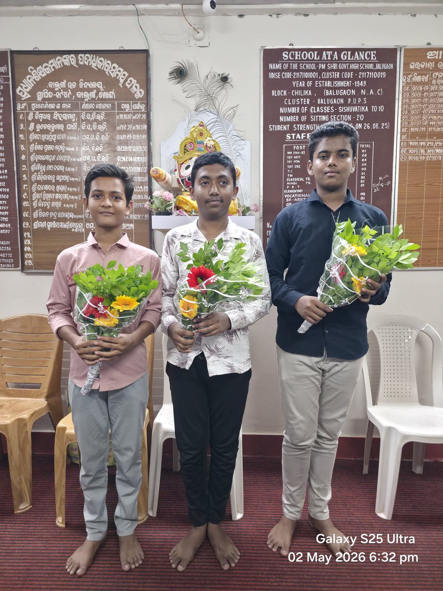 balugaonhs1949's tweet photo. Felicitation of our top rank holders in AHSCE-2026 (BSE ODISHA)
#pmshri
#pmshrischool
#deokhordha
#beochilika
#khordha
#osepa
#bseodisha
#chilika
#balugaon
#osta
#otvnews
#kanaknews
#proudmoment https://t.co/tjEdFJg5tW