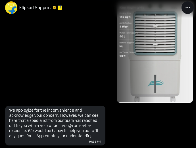 imErNKashyap's tweet image. I didn't get proper resolution earlier. Will you provider further resolution or not? What do you want? One word answer need - will you return it or not?
@Flipkart @flipkartsupport @flipkartsupport @amazonIN @MyntraSupport #flipkart #customer #customerhelp