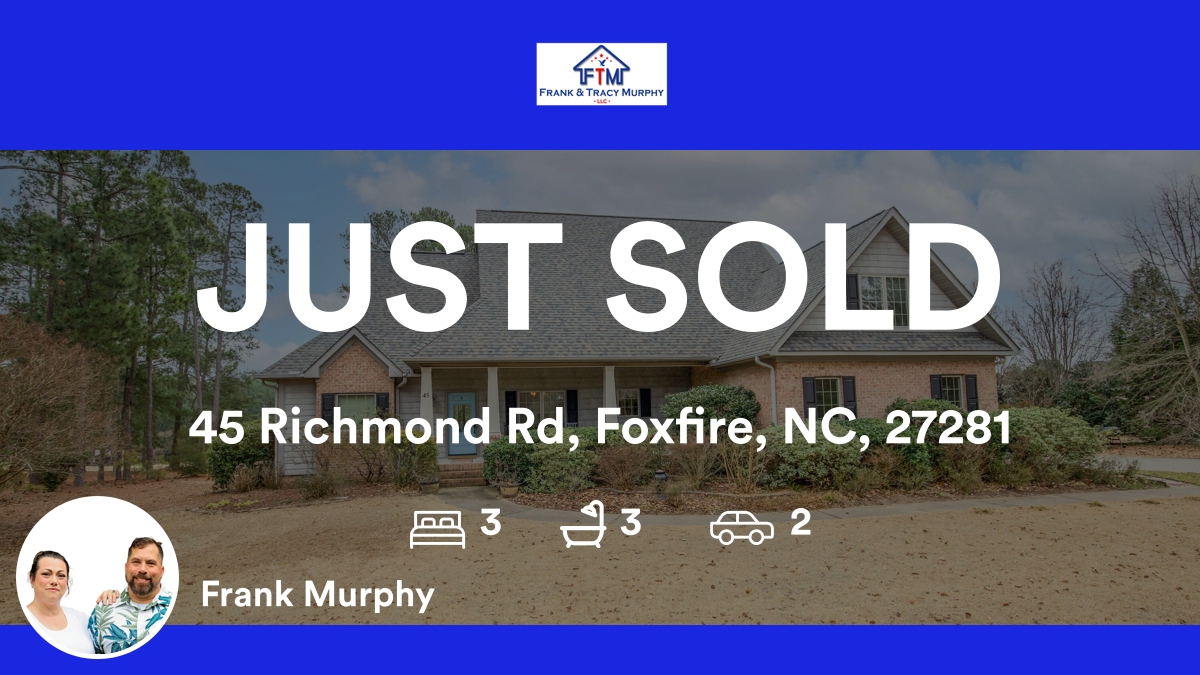 FortBraggFrank's tweet photo. 📦 Just Sold 45 Richmond Rd, Foxfire, NC, 27281!
Another successful closing with Frank &amp; Tracy Murphy—your trusted local, veteran-owned real estate brokers. 🏡
Whether you’re buying, selling, or relocating, we’re here to guide you every step of the way. 🇺🇸
#JustSoldNC... https://t.co/RY12PwNh5z