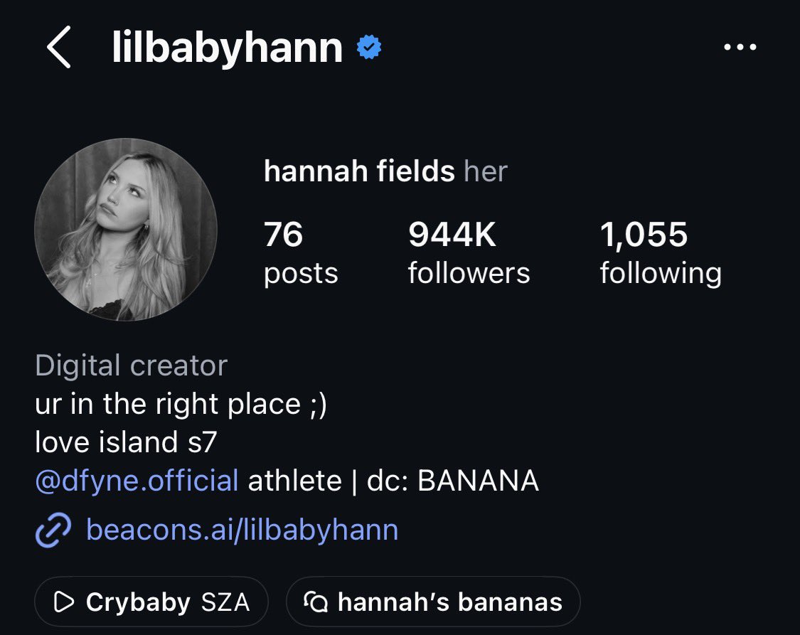TrendshiftTea's tweet image. Hannah’sIG before and after the last episode of BTV
I need her to lose more followers #BeyondTheVilla #Loveisland