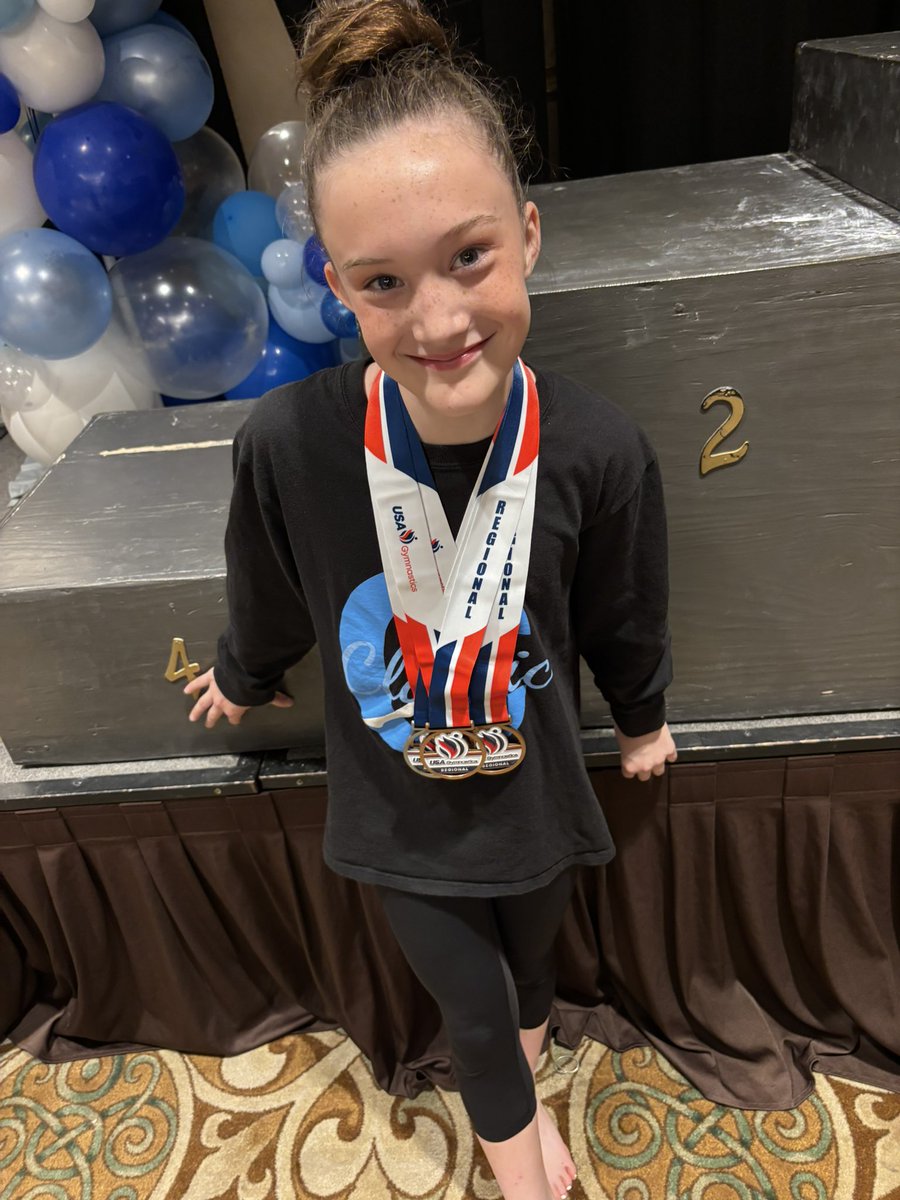 SBransonCole's tweet photo. This girl KILLED IT this weekend at her Regional meet..she was on the podium for 3 of the 4 events and got 3rd All-Around!!! https://t.co/VCb2bdSgCC