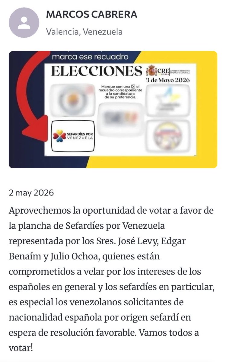 Asoc. de Españoles-Venezolanos de Origen Sefardì tweet media