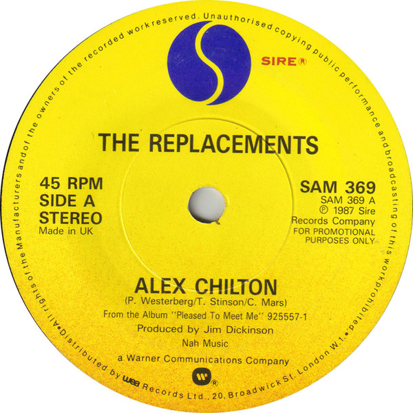 deeper80s's tweet image. #NowPlaying on Deeper80s
Show: 330
For: @moonbolt 

Artist: The Replacements
Song: Alex Chilton
Format: 7"
Released: 1987
#Deeper80s #MadWaspRadio

@MadWaspRadioMWR - the very best in advert free music, accept no substitutes!!
madwaspradio.com