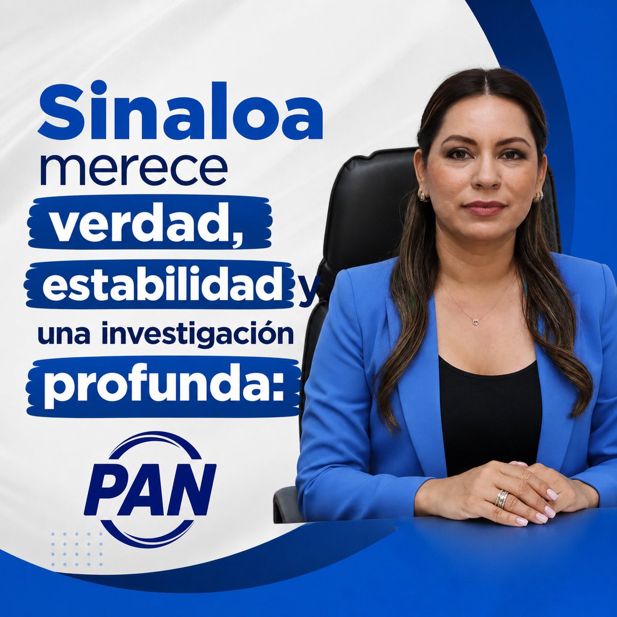 pansinaloa's tweet photo. Sinaloa merece verdad, estabilidad y una investigación profunda: PAN

Tras la solicitud de licencia al cargo del gobernador de Sinaloa, en medio de las denuncias dadas a conocer por autoridades de Estados Unidos contra funcionarios sinaloenses, el Partido Acción Nacional advirtió que lo ocurrido no puede quedarse en un movimiento administrativo ni en una salida política.

La presidenta estatal del PAN, Wendy Barajas Cortés, señaló que este momento exige una investigación de fondo, transparente y sin simulaciones.

“La licencia no resuelve el problema, es apenas el inicio, lo que sigue es lo más importante: saber qué pasó, hasta dónde llega la responsabilidad de quienes han sido señalados y garantizar que no haya protección política para nadie”, expresó.

En ese sentido, Wendy Barajas sostuvo que recurrir a argumentos de soberanía para frenar o desviar la atención del caso no responde a lo que hoy exige la ciudadanía. 

“La soberanía no puede utilizarse como escudo, lo que se necesita es claridad y que las instituciones actúen”.

Barajas Cortés subrayó que este caso se da en un contexto de crisis de seguridad que ha marcado a Sinaloa con violencia y miedo, sin que hasta ahora el gobierno haya logrado contener la situación.

“Sinaloa atraviesa su peor crisis de seguridad, que ha llenado de luto y temor a nuestra gente; el gobierno, por omisión o complicidad, no ha podido con el problema. Corresponde a las autoridades esclarecer el nivel de responsabilidad de los involucrados en la investigación y proceder conforme a derecho”, dijo.

Advirtió que, frente a este escenario, también es indispensable garantizar la gobernabilidad del estado y evitar que la incertidumbre institucional agrave la situación.

“No podemos permitir que a la violencia que ya viven las familias se sume la inestabilidad, Sinaloa necesita instituciones firmes, decisiones apegadas a la ley y certeza para la gente”.

Asimismo, hizo un llamado a que este momento marque un punto de quiebre para avanzar hacia la pacificación del estado.

“Es momento de asumir responsabilidades, pero también de trabajar para recuperar la paz en Sinaloa. No podemos resignarnos a vivir en medio de la violencia y la incertidumbre”.

La líder estatal de Acción Nacional exigió a las autoridades una investigación seria, profunda, imparcial y transparente, en la que se determine el nivel de responsabilidad de los involucrados. Asimismo, reiteró que dará seguimiento puntual al desarrollo de las investigaciones, insistiendo en la necesidad de resultados claros.

“La impunidad no es opción, pero tampoco la ingobernabilidad. Demandamos al Gobierno de la República respuestas mediante una investigación exhaustiva, imparcial, congruente y transparente”, concluyó.