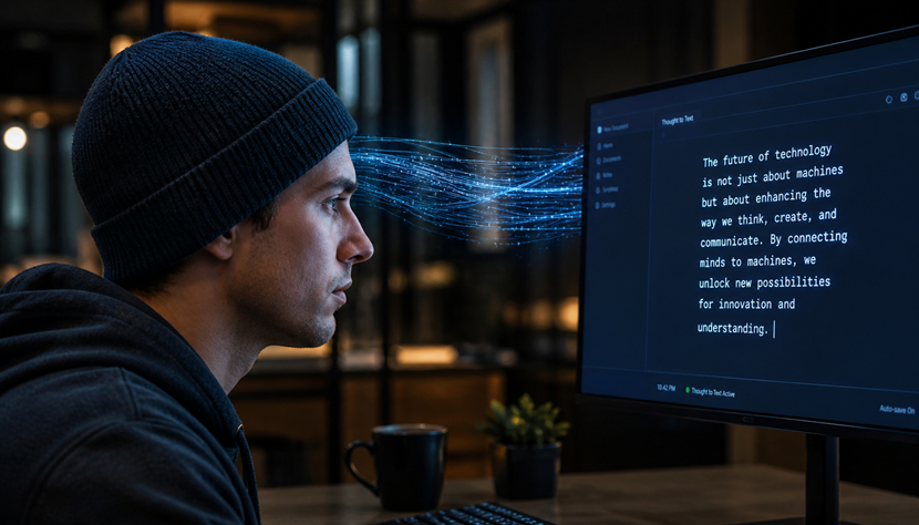 TinkimoRobotics's tweet photo. What if your thoughts could type for you?

This AI hat turns brainwaves into text, no implants needed.

The future of communication is getting closer. Curious?

https://t.co/gpxoHjNLHQ

#AI #FutureTech #Neurotech #Innovation https://t.co/0Et2D0m7IQ