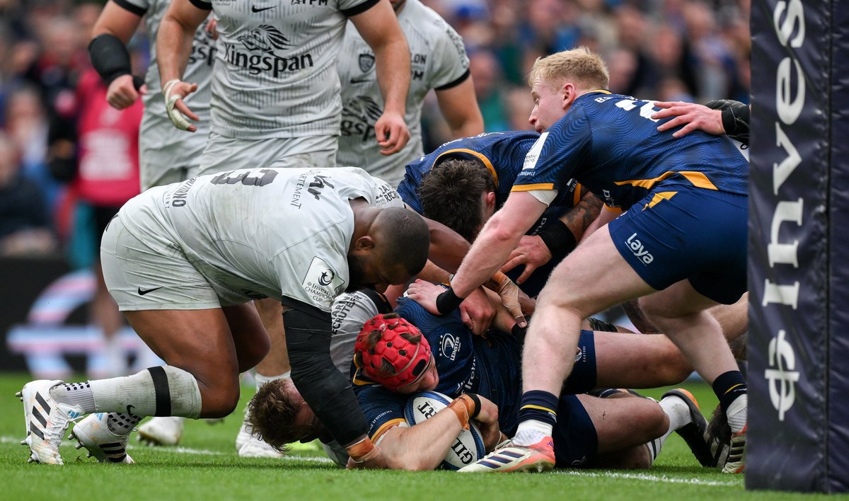 leinsterrugby's tweet photo. 💥 Tries from Jack Conan, Josh van der Flier, Garry Ringrose and Caelan Doris saw us through to the @ChampionsCup final in a 29-25 win at the Aviva today!
📰 Read the match report: https://t.co/7Cu4SdwjSF
#LEIvRCT #NeverLessThanEverything https://t.co/b4TcUsr369