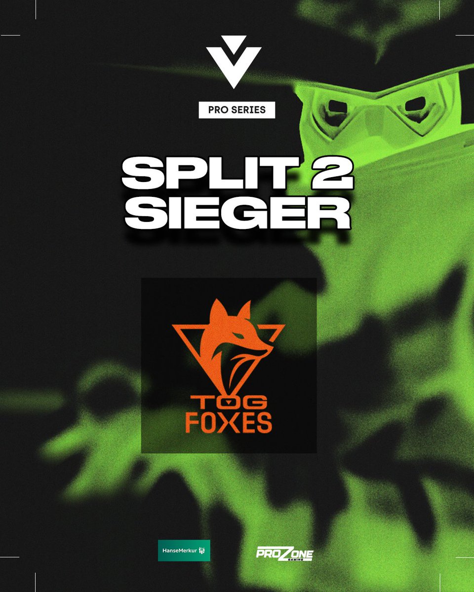 projectvgg's tweet photo. Euer #PROSERIES Split 2 Sieger: @TOGfoxes! https://t.co/7ybKKyijWP