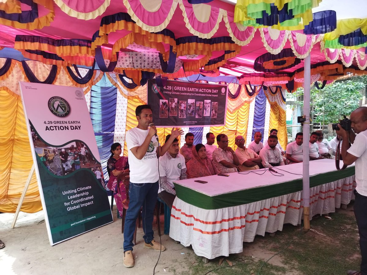 Tapas_Mollick's tweet photo. 300 youth. One mission. A greener future.
As a @geaforg Ambassador, led 4.29 Green Earth Action Day 2026 in coastal Bangladesh.
Next goal: 5000 students, 5000 trees by 2030.
#GEAFAmbassador #GEAF #GreenEarthActionDay #GreenEarthActionFoundation #Bangladesh https://t.co/4Aeg2sY5MC