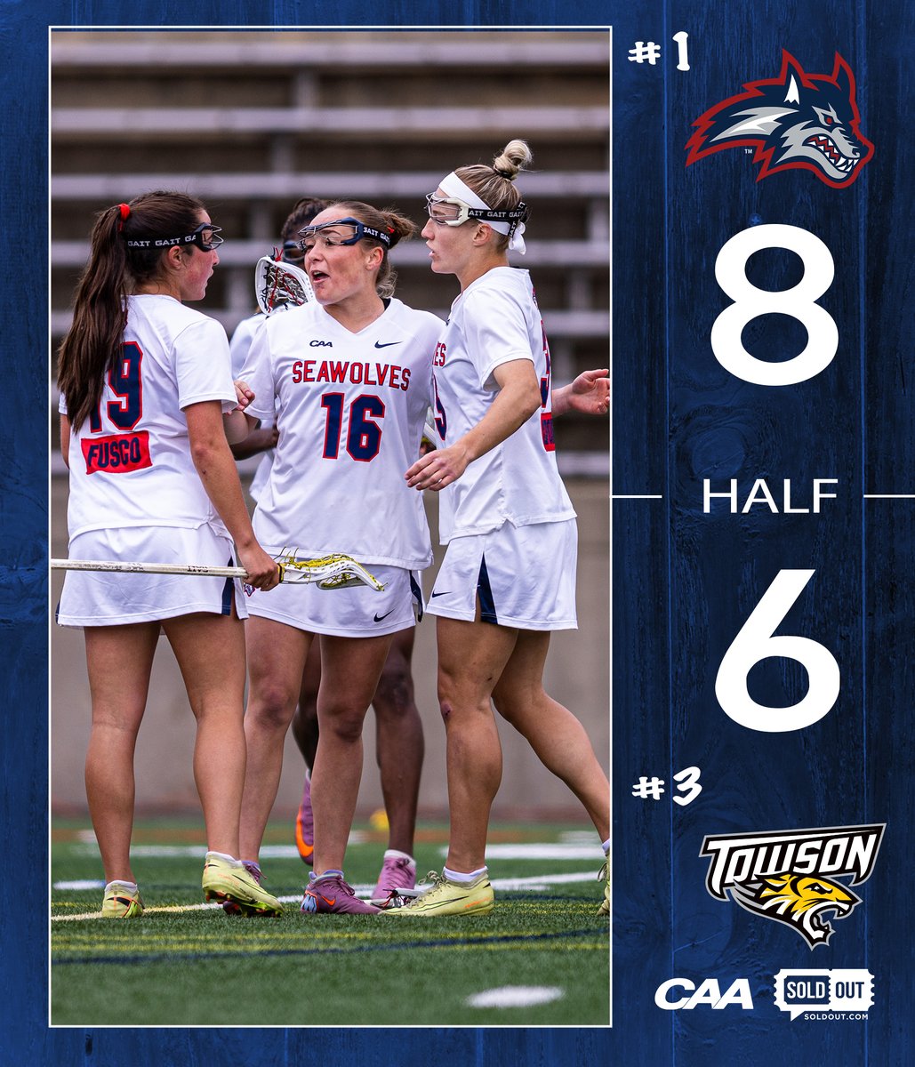 CAASports's tweet image. At the break: @StonyBrookWLAX up ✌️

#CAAChamps x @FloCollege