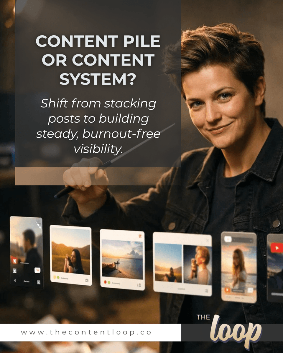 jeffreyeric's tweet photo. A content pile is just a stack of posts. A content system is a steady engine that turns your ideas into consistent, on-brand visibility without burning you out. 

Which one are you running? Curious how to build a system? Let's chat. 

#TheContentLoop #SocialMediaManagement #dfy https://t.co/XUzhugmJTS