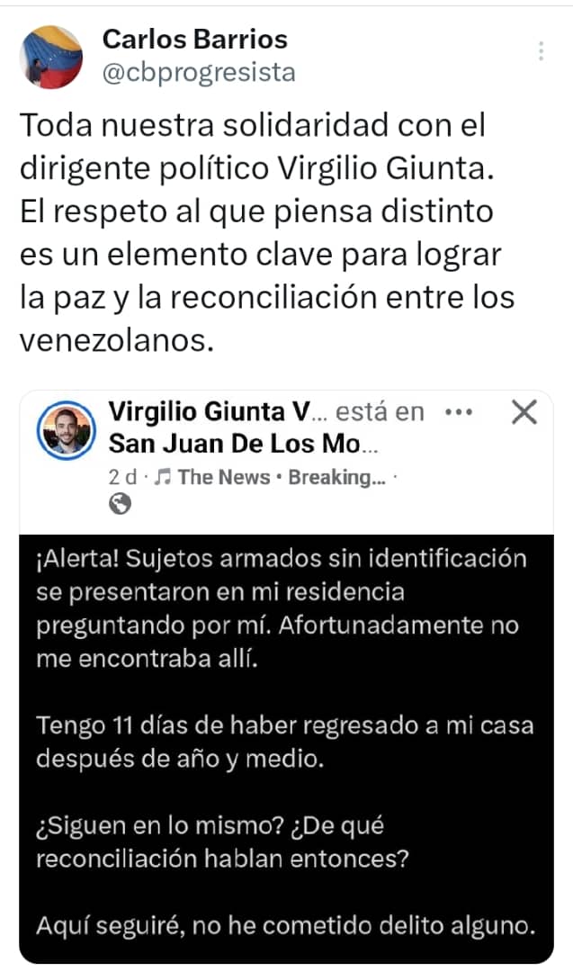 Carlos Barrios tweet media