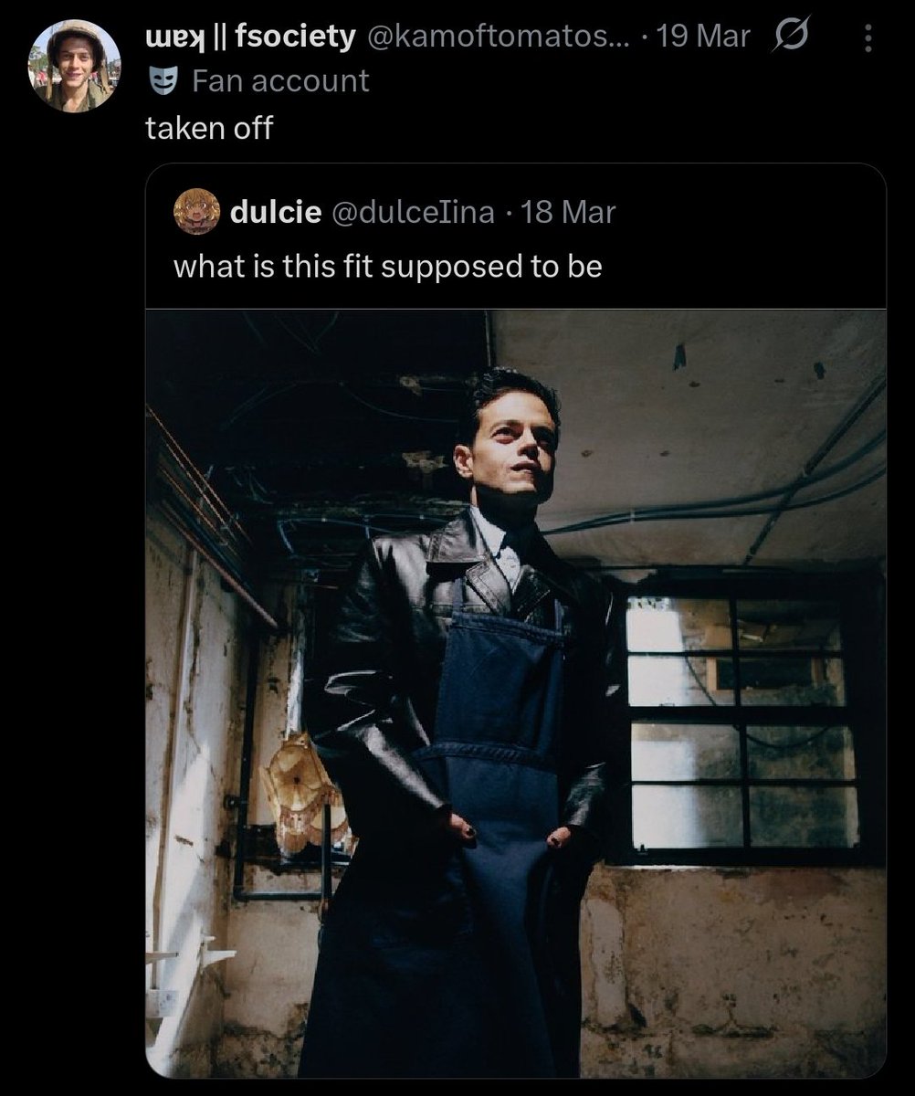 out of context rami malek tweet media