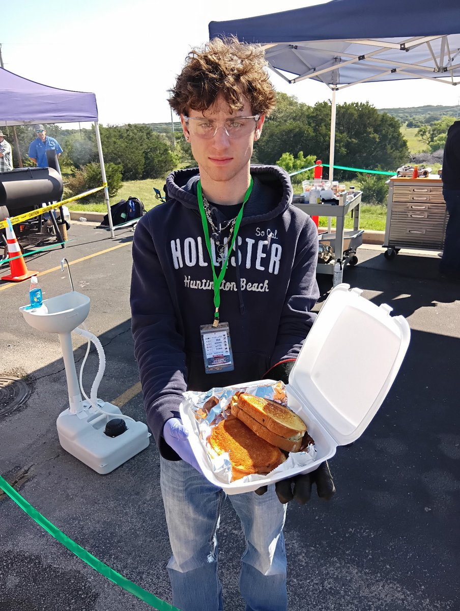 Grantquist's tweet photo. Our TMHS Rollin’ Blue BBQ Team is competing at State in Burnet today!

After months of practice, long prep hours, and mastering competition BBQ, everything looks incredible… and the weather couldn’t be better.

Proud of the way they represent TMHS!! Let’s go, Rollin’ Blue! 🔥🐾 https://t.co/5mRD7jq3dO