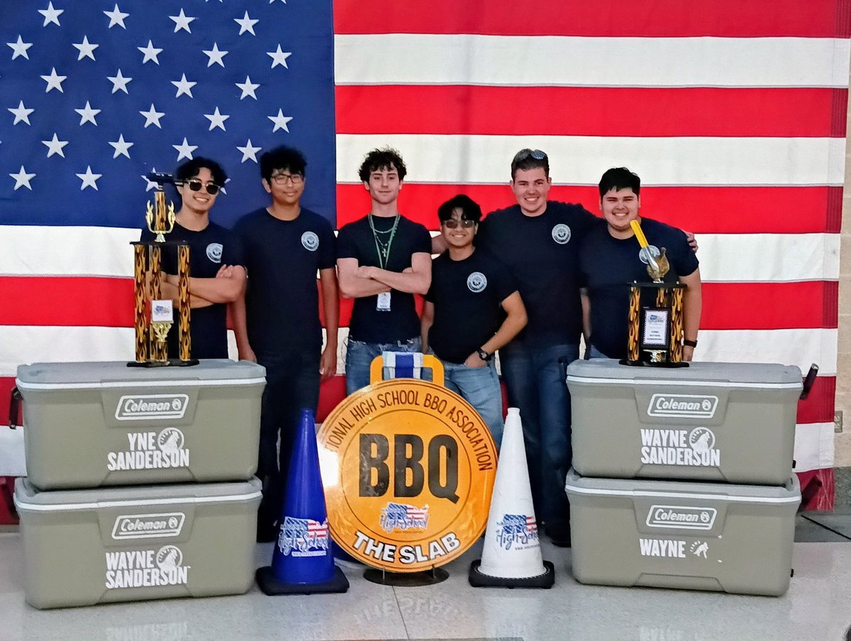 Grantquist's tweet photo. Our TMHS Rollin’ Blue BBQ Team is competing at State in Burnet today!

After months of practice, long prep hours, and mastering competition BBQ, everything looks incredible… and the weather couldn’t be better.

Proud of the way they represent TMHS!! Let’s go, Rollin’ Blue! 🔥🐾 https://t.co/5mRD7jq3dO