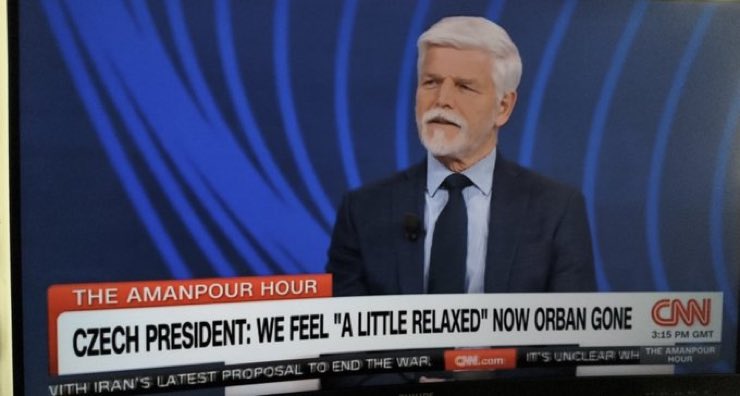 Prezydent Czech Petr Pavel w CNN 
„Czujemy ulgę iż Orban odszedł „