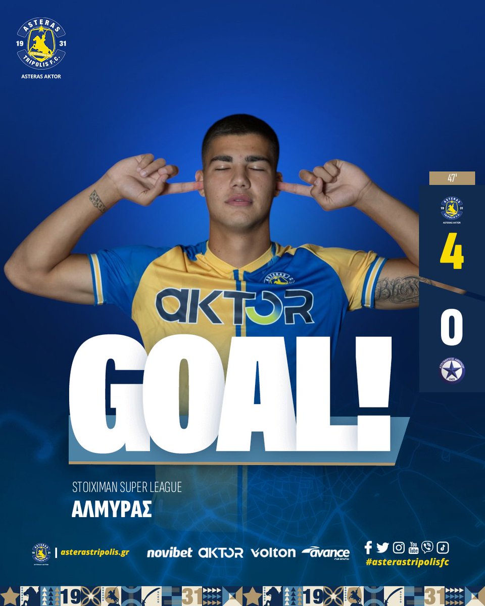 AsterasfcTwit's tweet image. 🟡🔵GOAL‼️⚽️

#asterasaktor #asterastripolisfc #goal #wearealltogether