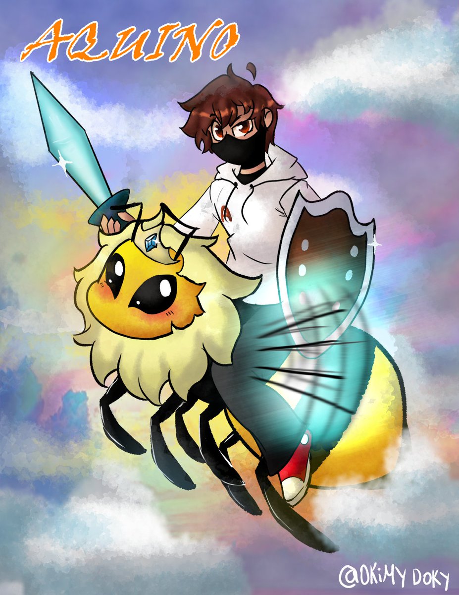 OkimyDoky's tweet photo. Feliz cumpleaños Aquinin 
Un pequeño fanart de Dedsafio2 

#AquinoBirthday #Aquinofanart https://t.co/hkUm5U6bm3