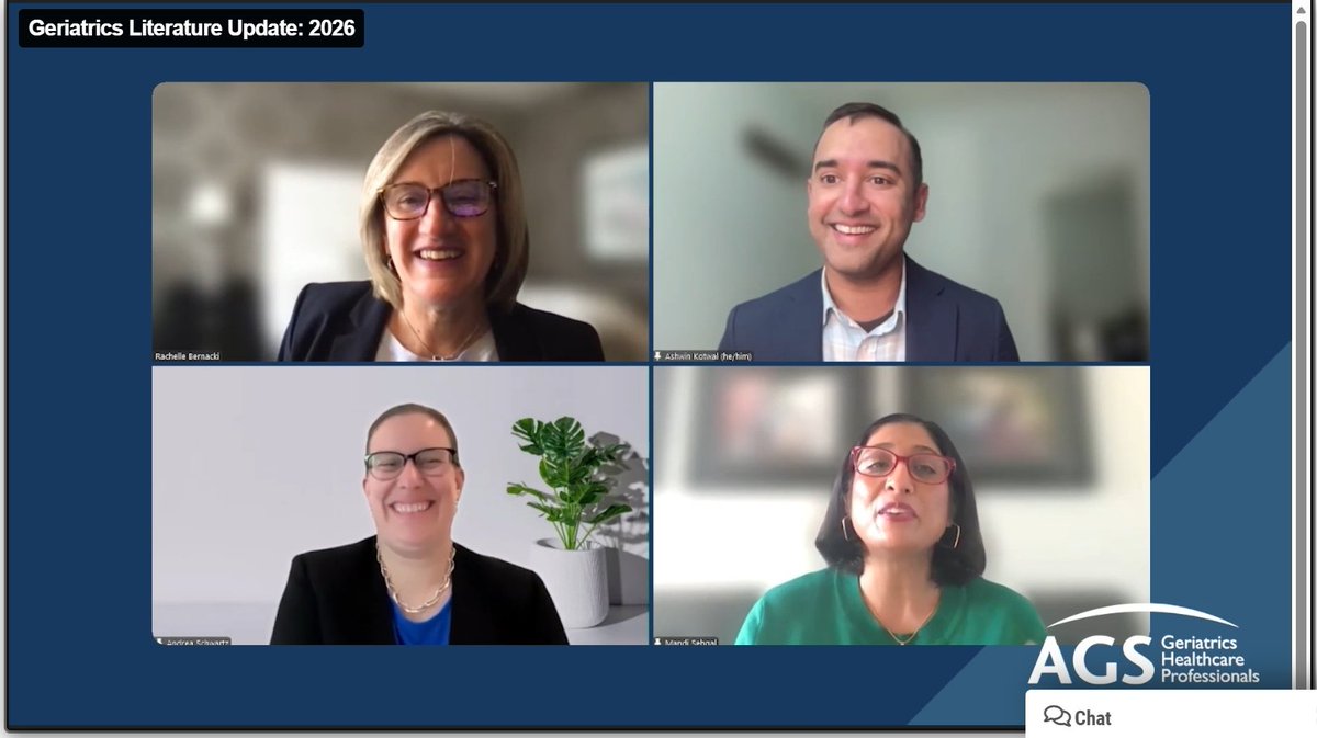 AmerGeriatrics's tweet photo. Shout out to Rachelle Bernacki, MD, MS, AGSF; Ashwin Kotwal, MD, MS; Mandi Sehgal, MD; and Andrea Wershof Schwartz, MD, MPH who presented during this year's Geriatrics Literature Update.

Thank you for a fun and engaging session! https://t.co/TF1gPpEPKR
