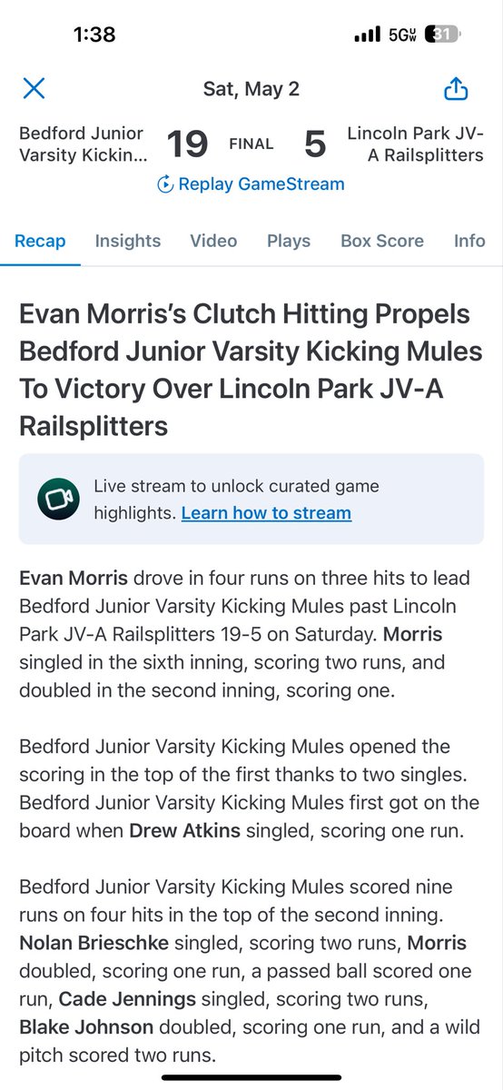 Bedford Baseball Boosters - Bedford High School tweet media