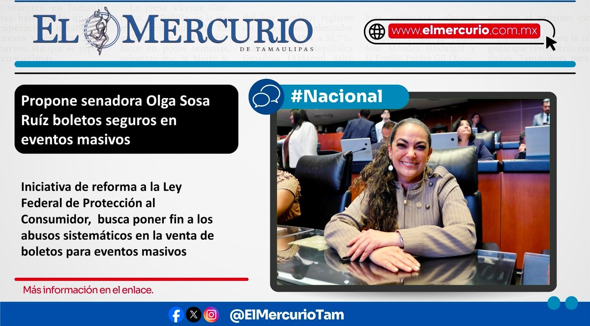elmercuriotam's tweet image. #Nacional  👉 n9.cl/ianxrx

@olgapsosa 

#iniciativa #consumidor #Senado #Tamaulipas