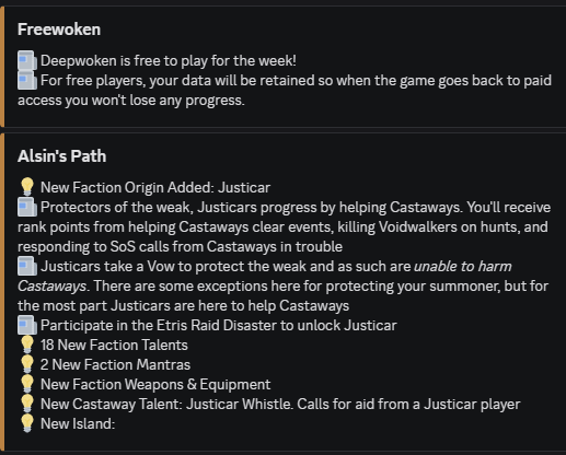 ‼️A new update for Deepwoken has been released! It has been made free ...