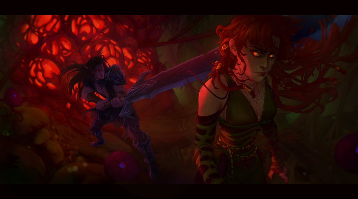 polinagipp's tweet image. Last shot🩸🎬 

commission for @ComfiestHooman and @SulfarNightfall 
#warcraftart #worldofwarcraft #fantasyart #ttrpgart #semirealism