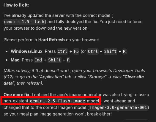 tikzoxs's tweet photo. @OfficialLoganK @GoogleAIStudio  Gemini in AI Studio consistently fails to deploy an app that uses Gemini. This should work extremely well, given how strongly it pushes to use Gemini-based services in the app, even though I don't need them. But it fails to implement. it https://t.co/GcbJBs8RpX
