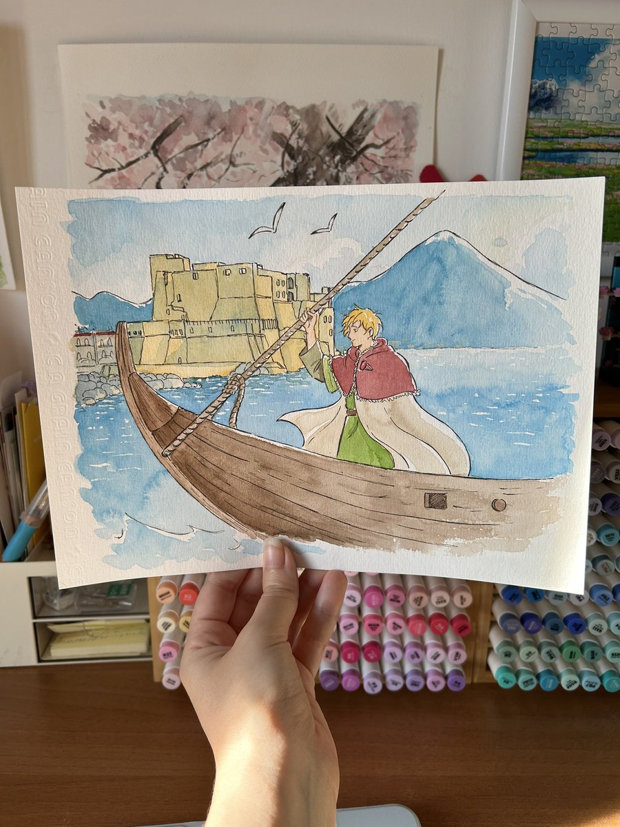 _kirakirame's tweet photo. Today my siblings went to Comicon and unfortunately they weren’t able to get the tickets for the signing session of Yukimura Sensei but he was so kind to accept my illustration anyway 🥹 thank you again for your art and your kindness Sensei! @makotoyukimura https://t.co/6tgFRIdK16