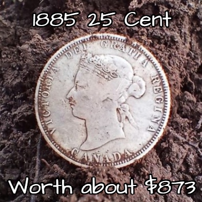Digging_Canuck's tweet image. The most valuable coin I have dug: 1885 Canada 25 cent "curved top 5" worth $873. Nokta Triple Score.

#metaldetecting #treasurehunting  #ancaster #dundas #stoneycreek #waterdown #millgrove #carlisle #flamborough #freelton #greensville #mounthope #glanbrook #hamilton #hamont