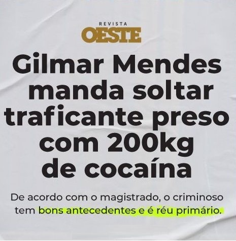 Regina23Almeida's tweet photo. #ForaGilmarMendes https://t.co/RWk1V2UEG8