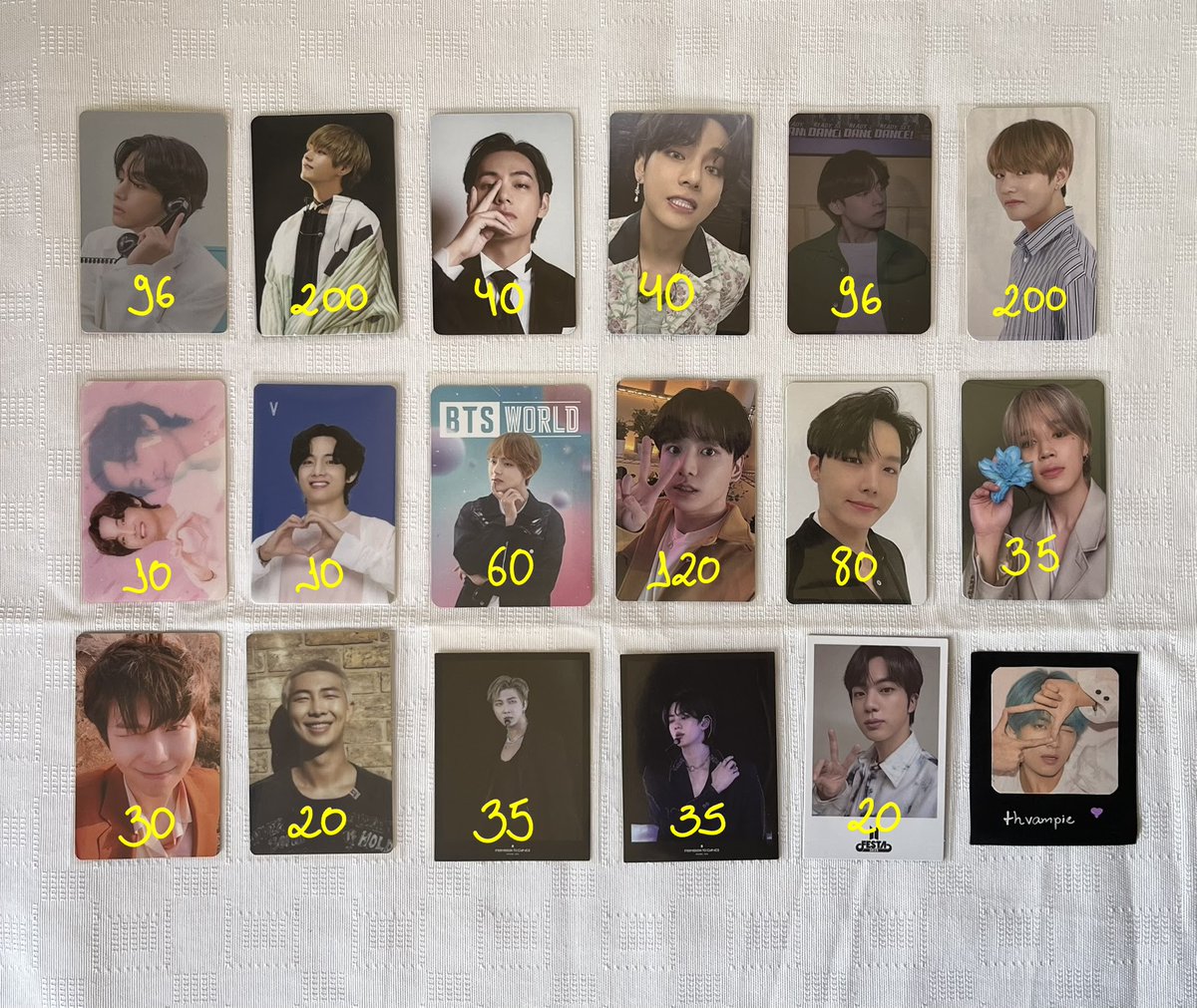 VENDA BTS — valores na imagem + frete a calcular — envio em 7 dias