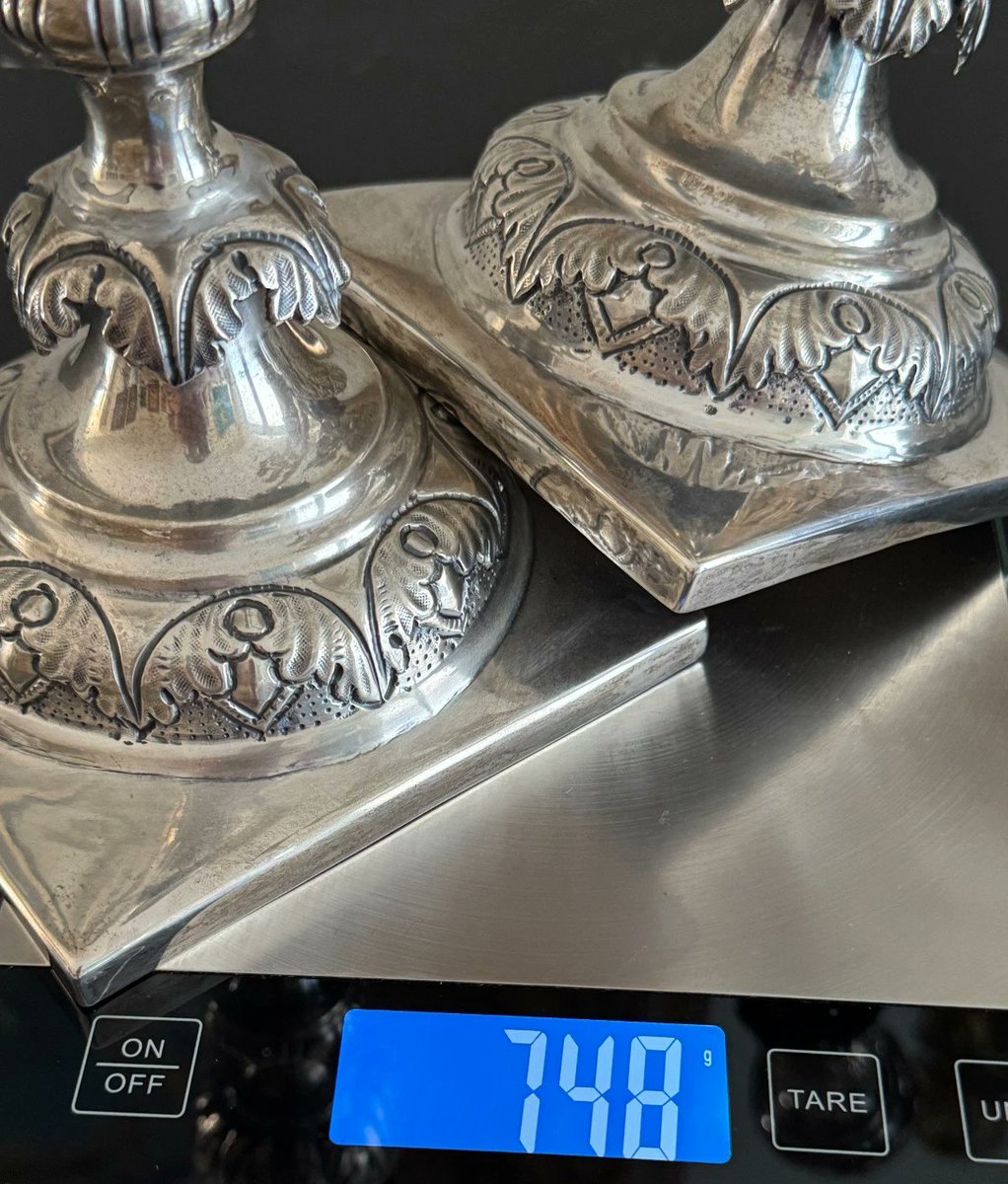 AAandMore's tweet photo. Antique Russian Polish 84 Silver Candlesticks - Warsaw 1879 - O.C. Assayer Mark https://t.co/phoxxHHhCZ via @Etsy 

#Russiansilver, #84zolotnik, #1879silver, #ImperialRussian, #silver, #candlesticks, #collectiblesilverware, #Antique, #Warsaw #Poland #Russia https://t.co/DlgGStBuCe