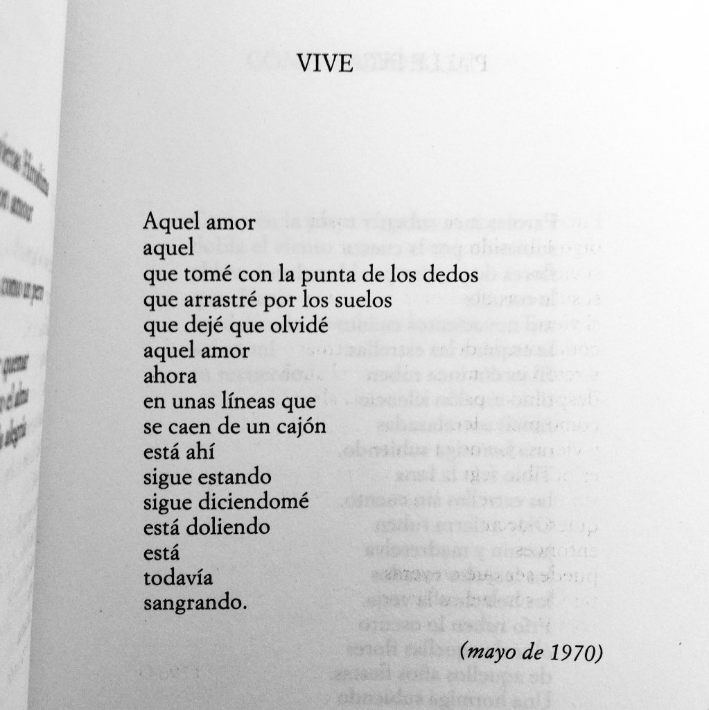 Idea Vilariño y el amor que sigue sangrando.