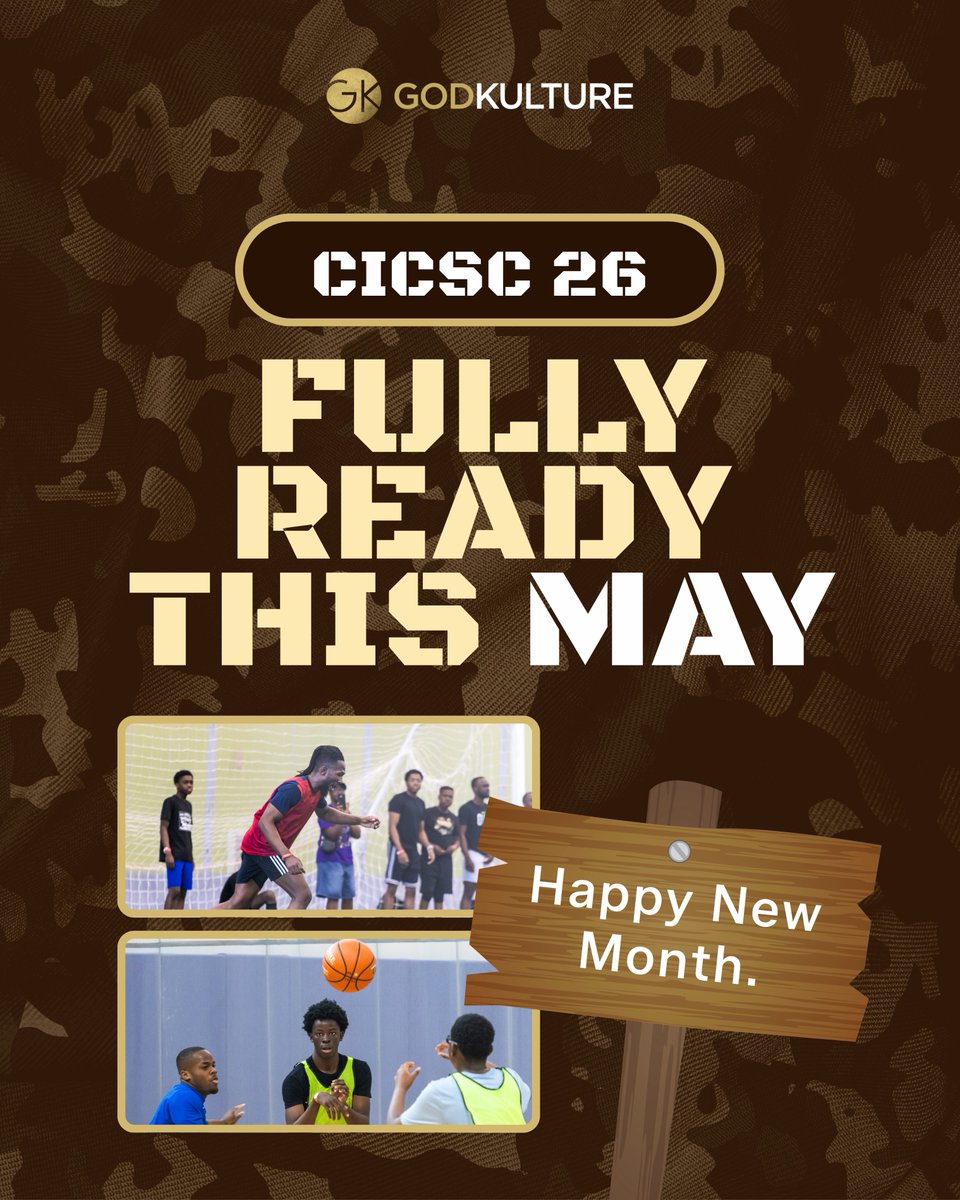 Godkulture's tweet image. We are finally in May, and in just 24 days, we will be hosting Christian creatives and leaders in Chicago and from around the world for the 8th Chicagoland Inter-Church Sports Tournament.

Welcome to May. Happy new month.

#GodKulture #CICS26 #NewMonth #ChicagoEvents
