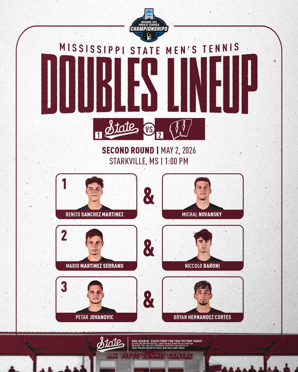 Mississippi State Men's Tennis tweet media