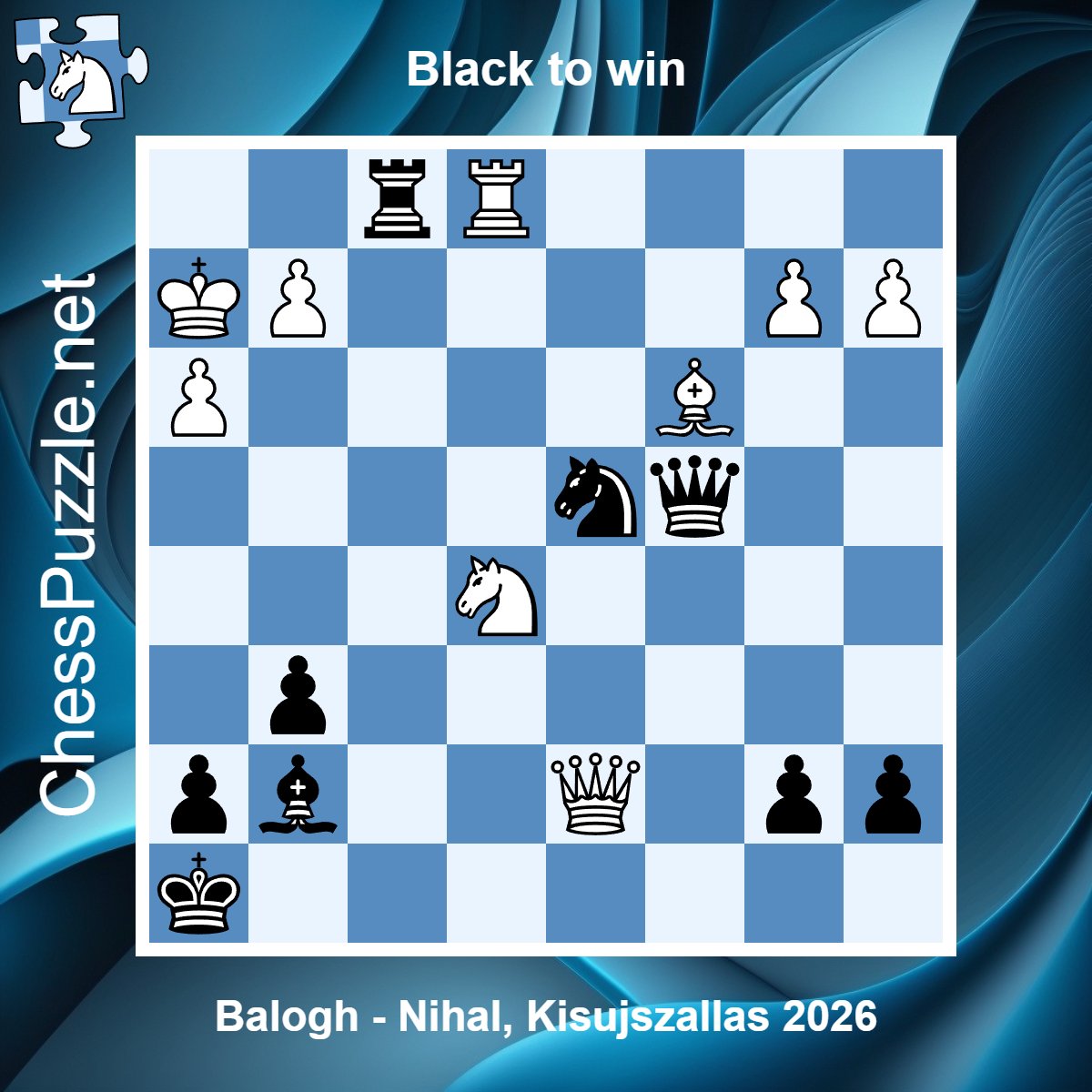 Chesspuzzle_net's tweet image. Daily #chess puzzle: chesspuzzle.net/Puzzle/1087631